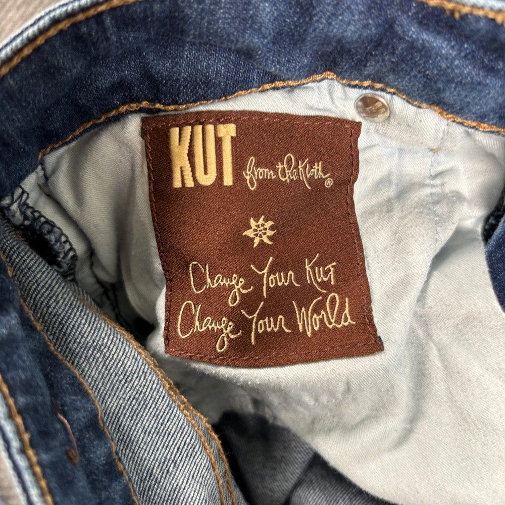 Kut from the Kloth Catherine Boyfriend Jeans Womens Size 2 Blue Distressed Denim - Picture 4 of 12